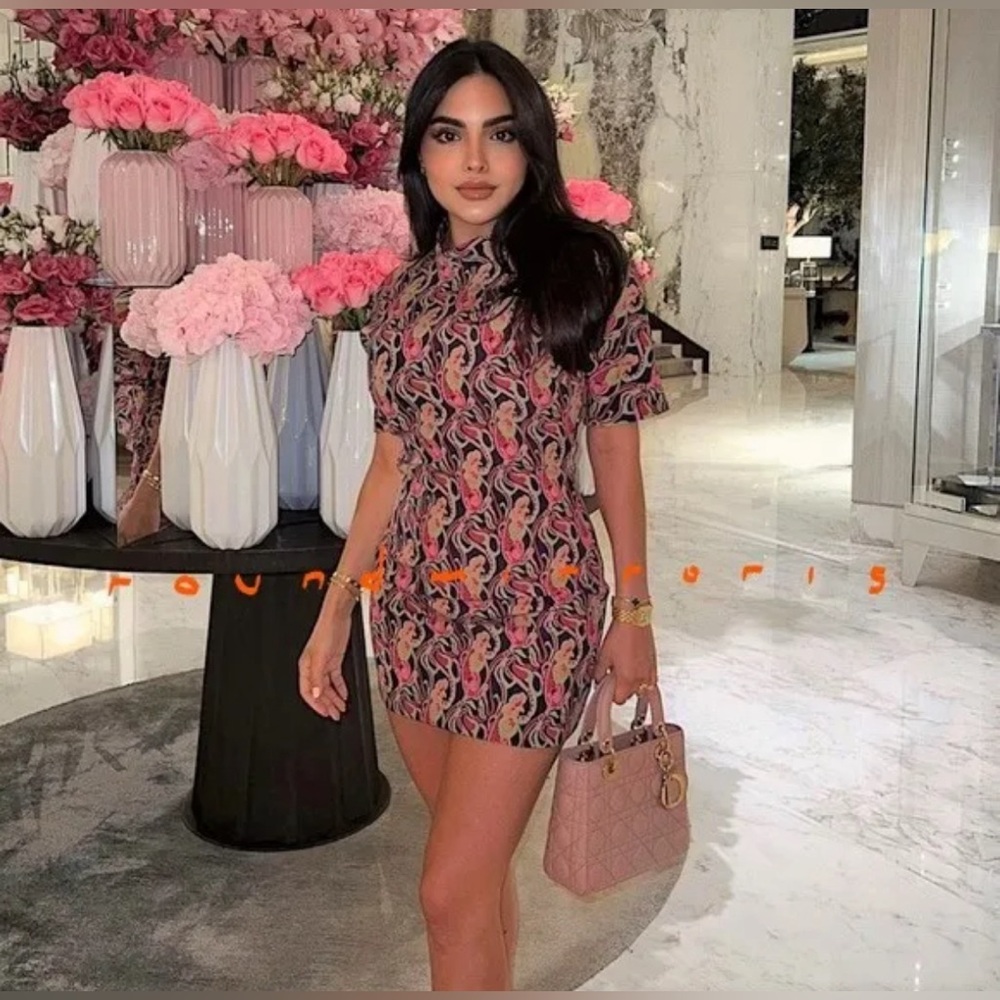 Zara Printed Mini Dress